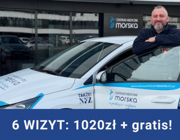 Pakiet 6 wizyt rehabilitacji domowej na terenie Trójmiasta i okolic z bezpłatnym dojazdem do Pacjenta